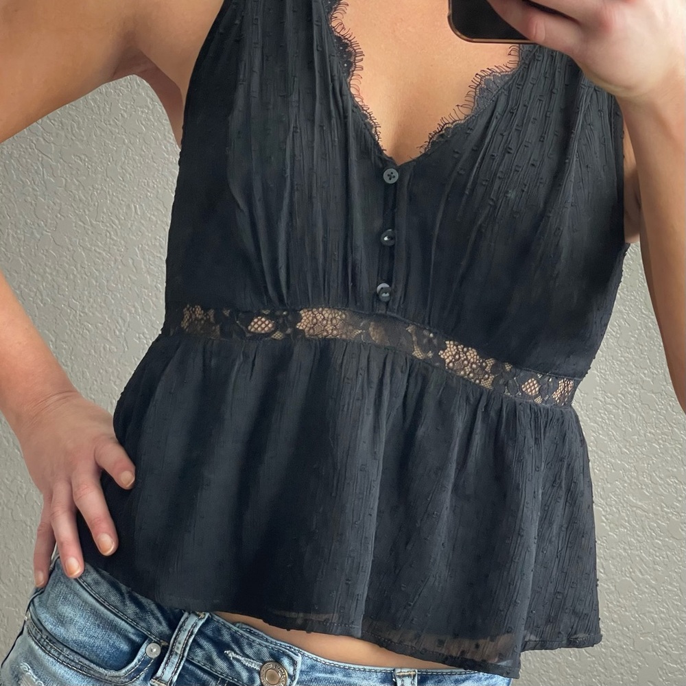 Black Peplum Blouse from A&F- XS